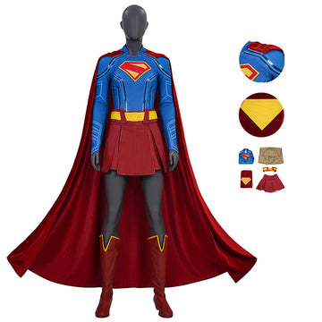 2025 Superhero Legacy Girl of Steel Supergirl Cosplay Costume Halloween Outfit Becostume
